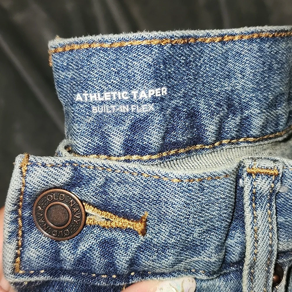 Old navy athletic taper jeans. - Picture 2 of 6